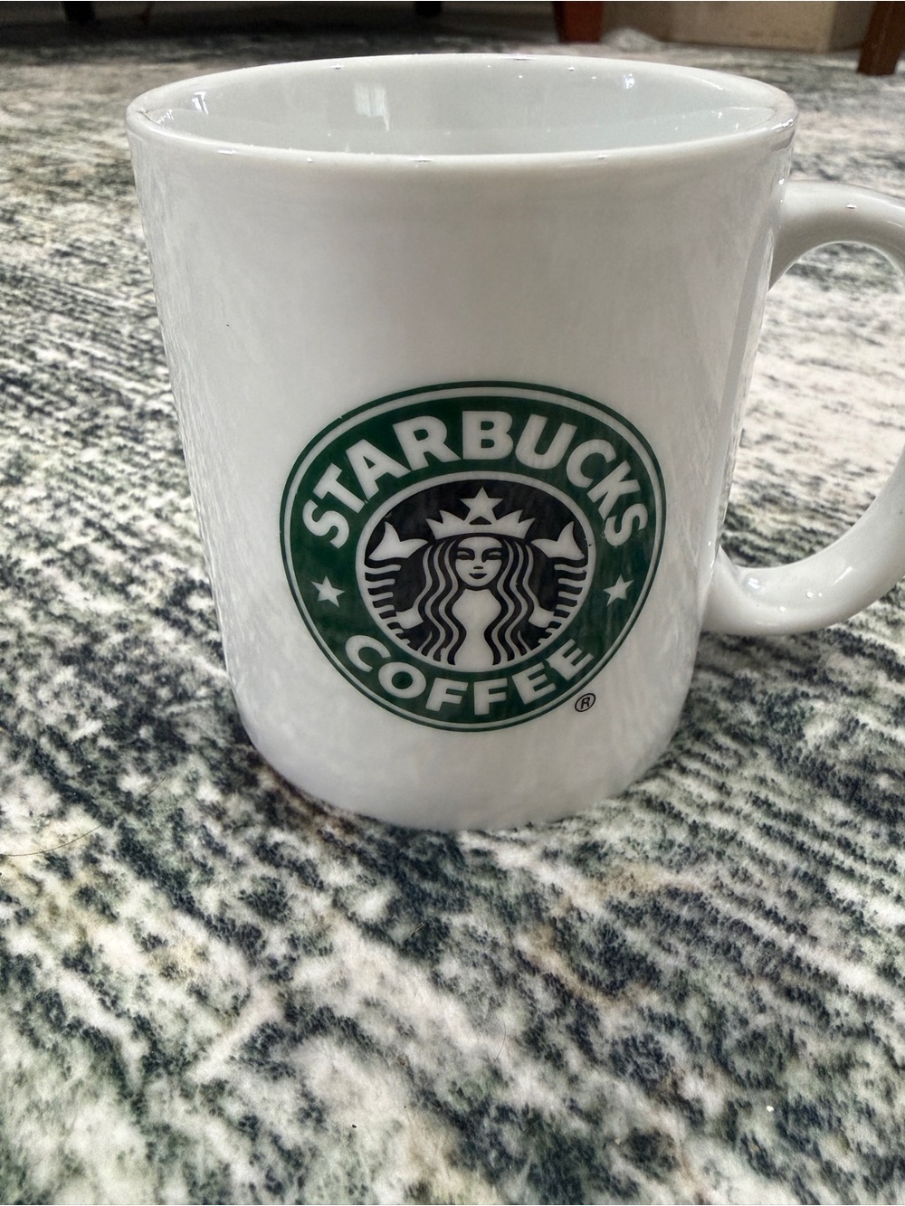 Vintage Starbucks Coffee Mug 2006 White Ceramic Green Siren Logo Coffee Cup